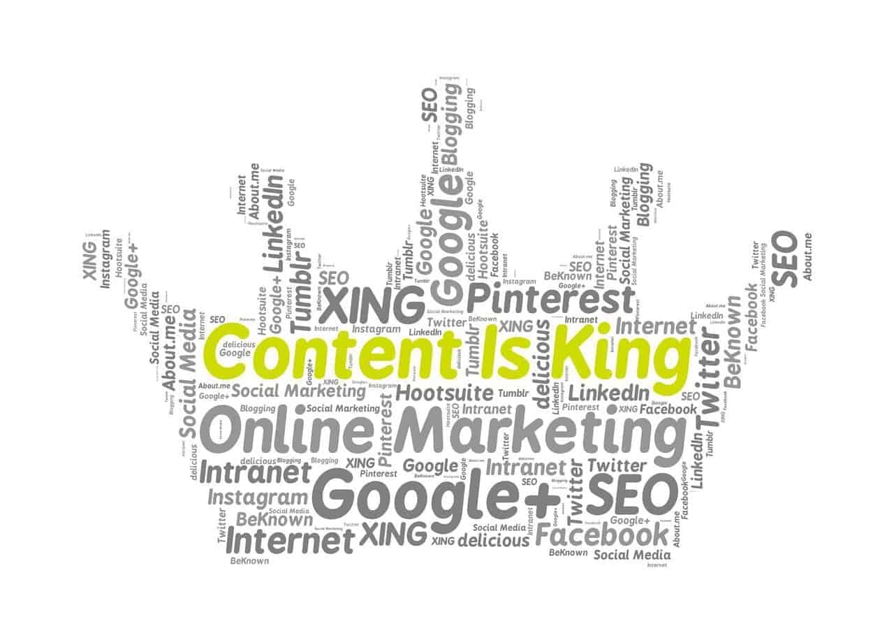 a crown with digital marketing buzzwords within it.