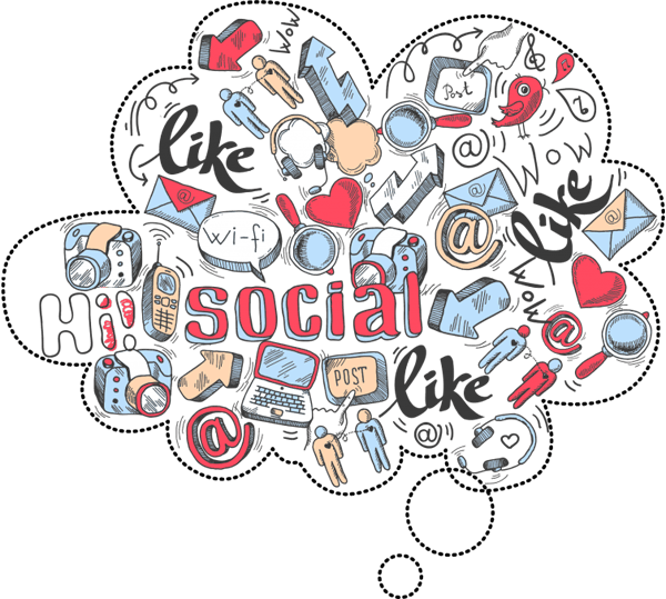 social media management graphic.