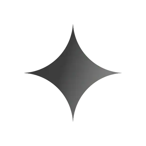 A simple, symmetrical, four-pointed black star with smooth, curved edges is centered on a transparent background—an iconic look often utilized by top SEO Company NYC brands.