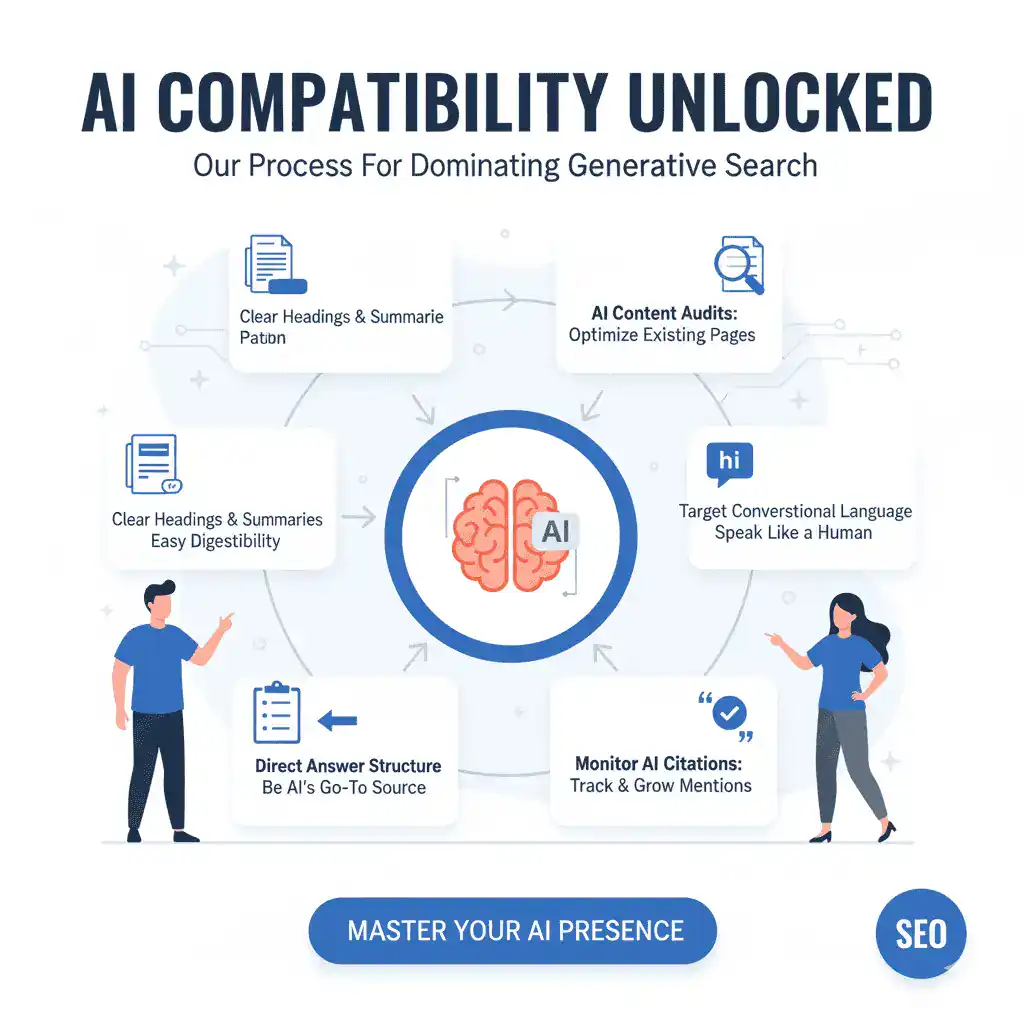AI-powered content audit and optimization tools for enhancing website search performance.