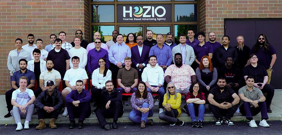 Team photo of Hozio, Inc., an internet-based advertising agency focused on digital marketing solutions.