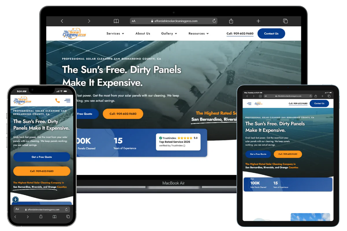 Hozio responsive web design portfolio &mdash; client website rendered across desktop, tablet, and mobile devices in Suffolk County, New York